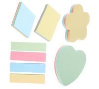 Hemobllo 500 pièces Notes Adhésives Autocollantes Portables Forme Fleur et Cœur Mémo Auto Adhésifs pour Bureau et Maison Couleurs Étiquettes Repositionnables pour Organisation et
