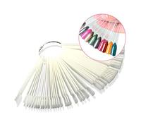 Hemobllo 50pièces Nuancier Ongles Transparent Présentoir Palette Manucure Pratique Pour Vernis Et Modèles Nail Art