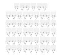 Hemobllo 50pièces Porte-assiettes Mural Vertical Plastique Réutilisable Crochet Multifonction pour Vaisselle Support Accroche Cadre Pratique Petit Format