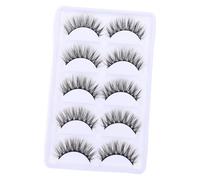 Hemobllo 5paires Faux Cils Fibres Synthétiques Pour Maquillage Des Yeux Recourbé Et Naturel Pour Soirées Et Spectacles