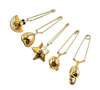 Hemobllo 5pcs Infuseurs à Thé Créatifs en Acier Inoxydable avec Pince Filtres à Thé Pratiques Résistants la Chaleur Froid Design Simple et Élégant