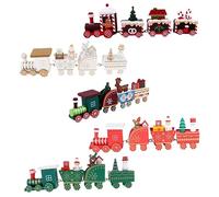 Hemobllo 5pièces Décorations Bois De Train De Noël pour Gâteau Ornements De Voiture Festifs pour Anniversaires Et Fêtes De Fin Année