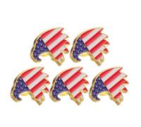 Hemobllo 5pièces Lot de Broches Drapeau Américain Alliage Émaillé pour Fête de Indépendance Épinglettes Drapeau avec Design aux Couleurs Intenses pour Décoration et Expression