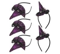 Hemobllo 5pièces Lot de Serre-tête Chapeau de Sorcière pour Halloween avec Toile Araignée Accessoire de Cosplay pour Femmes et Filles