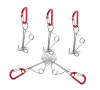 Hemobllo 5pièces Piquets De Terrasse Coupe-Vent Corde De Tente Extérieure Ancrages De Couverture De Piscine Clou De Tente De Poisson Crochet Coupe-Vent à Tube