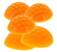 Hemobllo 5pièces Tranches De Mangue Artificielles Réalistes Décorations De Bureau Fausse Tranche De Mangue Accessoires Photo pour Intérieur