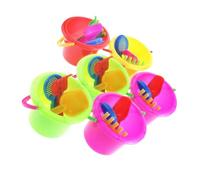 Hemobllo 6 Ensembles Jouets de Plage pour Garçon Fille de Seaux et Pelles Plastique Jouets de Sable et Éducatifs Stimulation Créative et Couleurs et Motifs Aléatoires