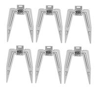 Hemobllo 6 Ensembles Stainless Steel Rotisserie Chicken Forks Meat Grill Accessories for Oven Air Fryer Rotating Brochette Tools