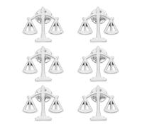 Hemobllo 6 Épingles de Revers en Métal Argenté Forme Balance Justice pour Hommes et Juges, Accessoire Polyvalent Fermoir de Châle Sécurisé pour Occasions Semi-formelles