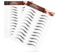 Hemobllo 6 feuilles Autocollants Sourcils Tatouage Sourcils Aspect Poil à Poil Naturel Réalistes Faciles à Poser et Retirer pour Maquillage Rapide