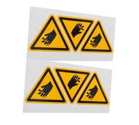Hemobllo 6 pièces Autocollants de Sécurité Étanches Étiquettes Adhésives Compactes pour Prévention des Blessures Aux Mains Haute Faciles à Appliquer et Retirer pour Usage Industriel et