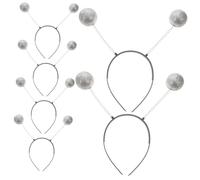 Hemobllo 6 pièces Bandeaux Élastiques Garçon Fille avec Boules Disco Argentées Accessoires pour Fête et Photo et Confortable