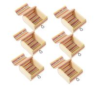 Hemobllo 6 Pièces Boîte à Bijoux Bambou Vintage Coffret de Rangement Décoratif pour Bijoux Perles et Petits Trésors Boîte de Rangement Compacte et Résistante Aux Rayures Organisateur