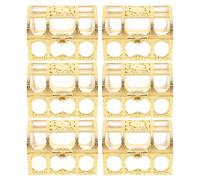 Hemobllo 6 Pièces Boîte de Bonbons de Mariage, Boîte à Chocolats, Coffret Plastique Or, Petit Coffre au Trésor, Portable, pour Fiançailles et Fêtes