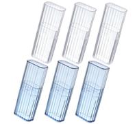Hemobllo 6 pièces Boîte de Rangement Transparente Portable Boîte Organisatrice pour Cotons-tiges et Cure-Dents Rangement Compact pour Accessoires de Voyage et Petit Matériel Design Simple