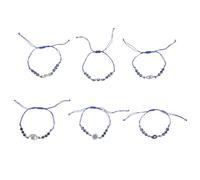 Hemobllo 6 Pièces Bracelet à Perles Œil Maléfique Ajustable en Corde Bleu avec Design Ergonomique Confortable pour Festivals et Soirées Homme Femme