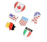 Hemobllo 6 pièces Broches Créatives Drapeaux Pays Carte Du Monde Lot de Épingles Chic Alliage Émaillé Décoration Costume Unisexe