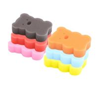 Hemobllo 6 pièces Éponge de Bain Exfoliante Garçon Fille Forme de Ours Éponge Douce pour Garçon Fille pour Bain Moussant