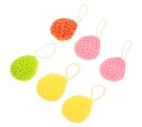 Hemobllo 6 pièces Éponges de Bain Goutte Eau Exfoliantes Non Latex Forme Nid Abeille Boules Exfoliantes pour Coloris Mixte Légères et pour Nettoyage et Massage