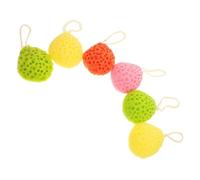 Hemobllo 6 pièces Éponges de Bain Non-latex Forme de Goutte Éponges Exfoliantes Nid Abeille Accessoires de Multi- pour Corps et Peau Sensible