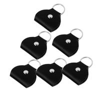 Hemobllo 6 pièces Étui Porte-médiators Guitare Cuir PU Léger et Portable avec Porte-clés Protection Pratique pour Guitaristes Sac de Rangement Compact