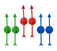 Hemobllo 6 pièces Flèches de Jeu Plastique Rotation Légère Accessoires pour Jeux de Société et DIY Éducatif Remplacement pour Plateau de Jeu
