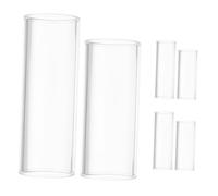Hemobllo 6 Pièces Guitar Slide Bar Verre Transparent Anneaux Glisseurs Résistants pour Guitare Électrique et Jazz Blues Rock
