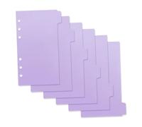 Hemobllo 6 pièces Intercalaires Classeur Anneaux PP Pages pour Séparer Cahier et Organiseur Divisieurs Plastiques Pratiques pour Classement Rapide