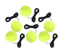 Hemobllo 6 Pièces Kit Entraînement Tennis avec Cordon Élastique Balles Rebondissantes Durables pour Entraînement Individuel à Domicile Équipement de Pratique Tennis Robuste et Résistant
