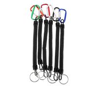 Hemobllo 6 pièces Lanière de Sécurité Rétractable Robuste avec Mousqueton et Anneau Double Corde Élastique pour Canne à Résistance à Eau et Tenue Fiable pour Activités Outdoor Lot