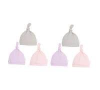 Hemobllo 6 Pièces Lot de Bonnets Noués Coton Doux Né Unisexe Bonnet Respirant et Confortable pour Garçon Fille Garçon et Fille Couleurs Assorties