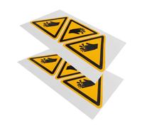 Hemobllo 6 pièces Lot de Étiquettes Adhésives Étanches Avertissement Coupure Main Autocollants Sécurité Industrielle pour Prévention Blessures Mains Panneaux Précaution Équipement