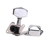 Hemobllo 6 pièces Mécaniques de Semi Fermées pour Guitare Électrique et Lr Chromé avec Accessoires Renforcée Compatibles Guitares Basses et Électriques