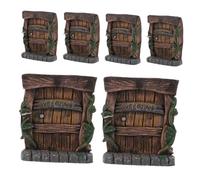Hemobllo 6 Pièces Miniature Porte de Fée Résine pour Jardin Féerique Décor Réaliste pour Bonsaï Terrarium et Micro Accessoires et Résistants Aux Intempéries