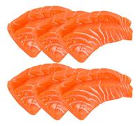 Hemobllo 6 pièces Modèle de Saumon PVC de Simulation Alimentaire Réaliste pour Décoration et Photographie Alimentaire pour Accessoire de Cuisine et Vitrine