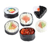 Hemobllo 6 pièces Modèle Sushi Artificiel Réaliste Simulation Riz Sushi Décoration Vitrine Boutique Photo Prop