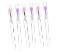 Hemobllo 6 pièces Pinceaux Silicone avec Couvercles pour et Yeux Applicateurs Maquillage et Ombres à Paupières Brosse Silicone Douce et Hygiénique Outils Maquillage et Professionnel