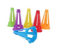 Hemobllo 6 pièces Plots Entraînement Football Plastique Cônes de Marquage Résistants Au Vent pour Exercices et Cardio Base Ultra Stable pour Usage Extérieur