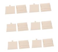 Hemobllo 6 Pièces Pochette à Bijoux Antioxydante Microfibre avec Rabat et Insert Sac de Rangement Doux pour Colliers Boucles Oreilles et Bracelets Lot Voyage Beige