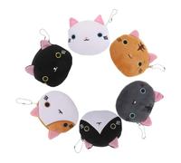 Hemobllo 6 pièces Porte-Monnaie Chat Mignon pour Filles Mini Sac Zippé Léger et Portable pour École Bureau et Usage Quotidien Trieur Pratique et Style Ludique