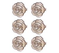 Hemobllo 6 Pièces Ronds de Serviette Fermoir à Serviette Rose Abs Argenté, Accessoire de Table pour Anniversaire et Réunion de Famille