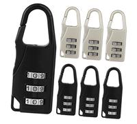 Hemobllo 6 pièces Serrure à Code Portable de Zinc Lot de Verrous Numériques pour Valise Sac à Dos Armoire Noir et de Chaque Couleur