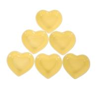 Hemobllo 6 pièces Set de Coupelles Cœur pour Sauces et Dips Colorées Résistantes Four et Micro-ondes pour Vaisselle de Table Apéritif