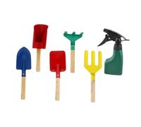 Hemobllo 6 pièces Set Jardinage Garçon Fille Métal et Bois avec Pelle Râteau Bêche et Arrosoir pour Jeux Plein Air Garçon Fille Cadeau Anniversaire Noël Couleur Aléatoire Couleur Aléatoire