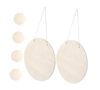 Hemobllo 6 pièces Socle Rond Bois Brut Plaques Suspendues DIY Lisses sans Éclats pour Décoration Panneaux Ronds Multifonctions pour Enseignes et Projets Créatifs