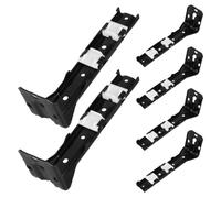 Hemobllo 6 Pièces Support de Tringle à Rideau Noir en Fer, Double Rail Ajustable pour Montage Latéral, Adapté aux Cadres de Fenêtres Non Standard et Murs Courbés, Évite L'emmêlement des
