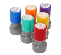 Hemobllo 6 Pièces Timbres Éducatifs Auto Encreurs Colorés pour Enseignants Encouragements Créatifs pour Devoirs Compact et Portable pour Évaluation Scolaire des Garçon Fille