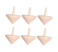 Hemobllo 6 pièces Toupies Bois Naturel Jouets Rotatifs pour Garçon Fille Stimulation et Coordination pour Garçons et Filles Jeu Classique et Éducatif