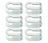 Hemobllo 6 Pièces U Shape Gym Equipment Cable Clamps Steel Wire Rope U Brackets for Fitness Cable End Fitting Noise Reduction and Quick Installation Replacement Parts