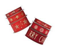 Hemobllo 6 Rouleaux Ruban Organza Rouge Pailleté Large pour Noël Décoration Sapin Bricolage Festive